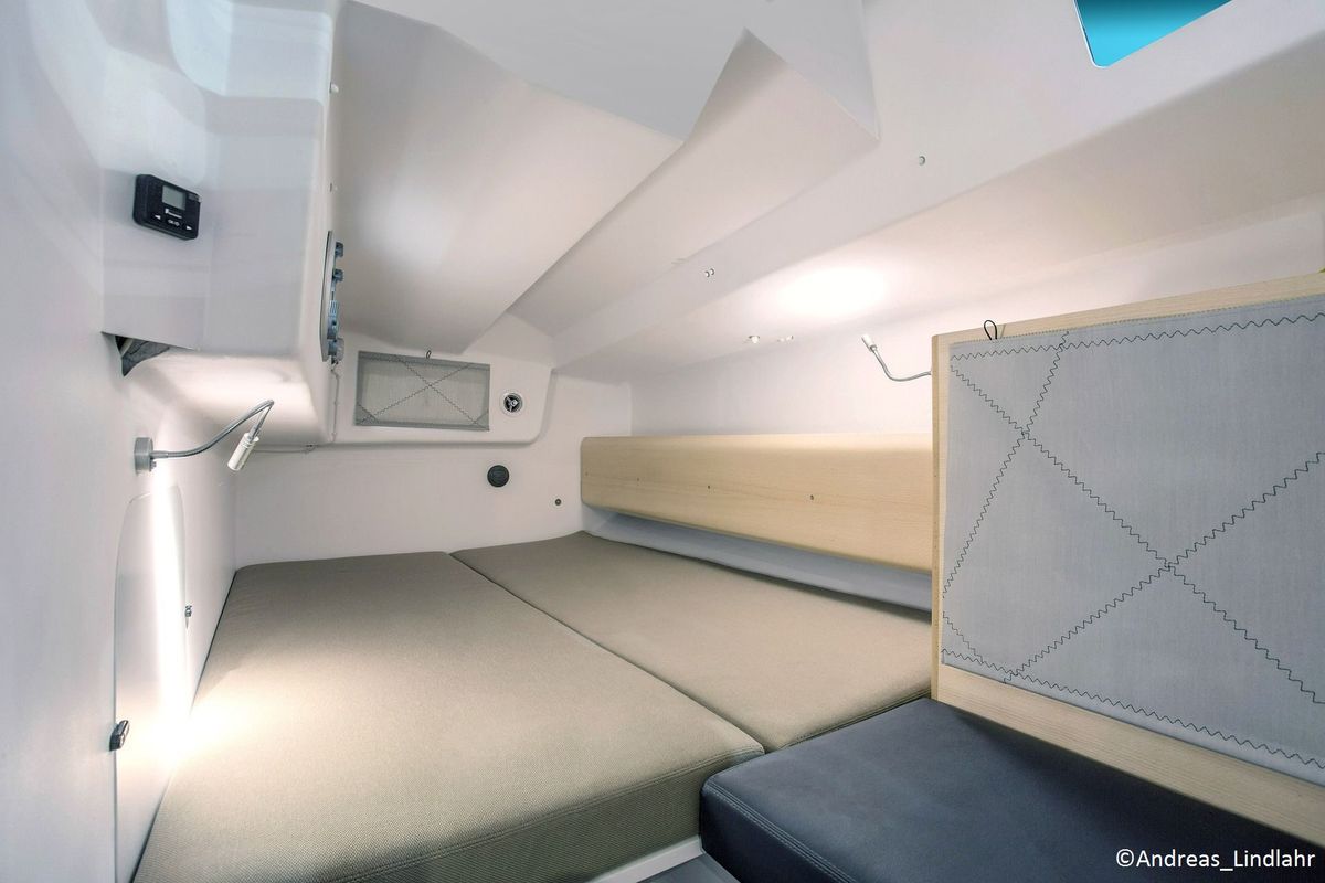 Cabin on Silver Wave, a Pogo Structures Pogo 36 sailboat at La Trinité-sur-Mer, France
