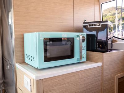 Galley of ZOE, a Lagoon 43 catamaran at Municipal Unit of Lefkada, Greece