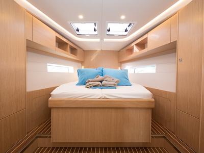 Cabin on Tanguera, a Bavaria C45 sailboat at Fethiye, Turkey
