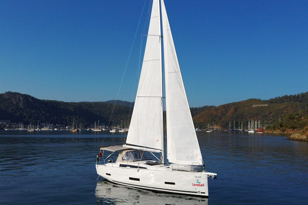 La Luz, a Dufour 390 sailboat at Fethiye, Turkey