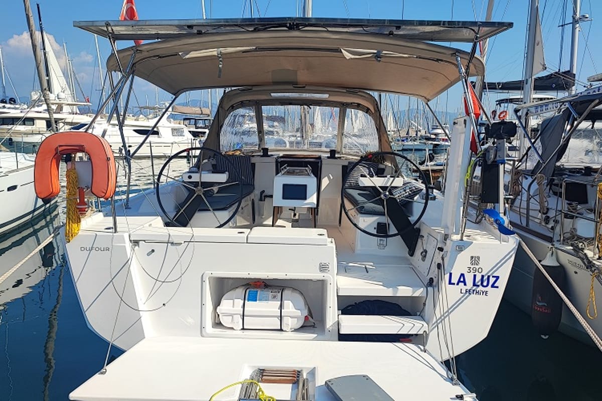 La Luz, a Dufour 390 sailboat at Fethiye, Turkey