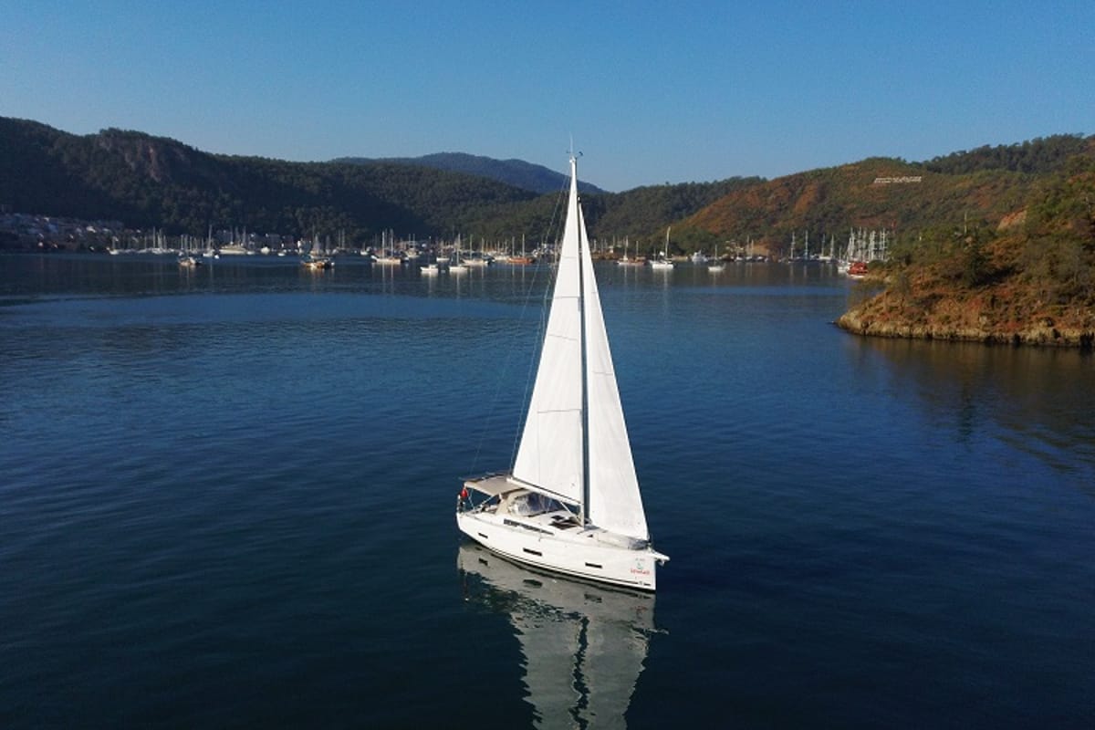 La Luz, a Dufour 390 sailboat at Fethiye, Turkey