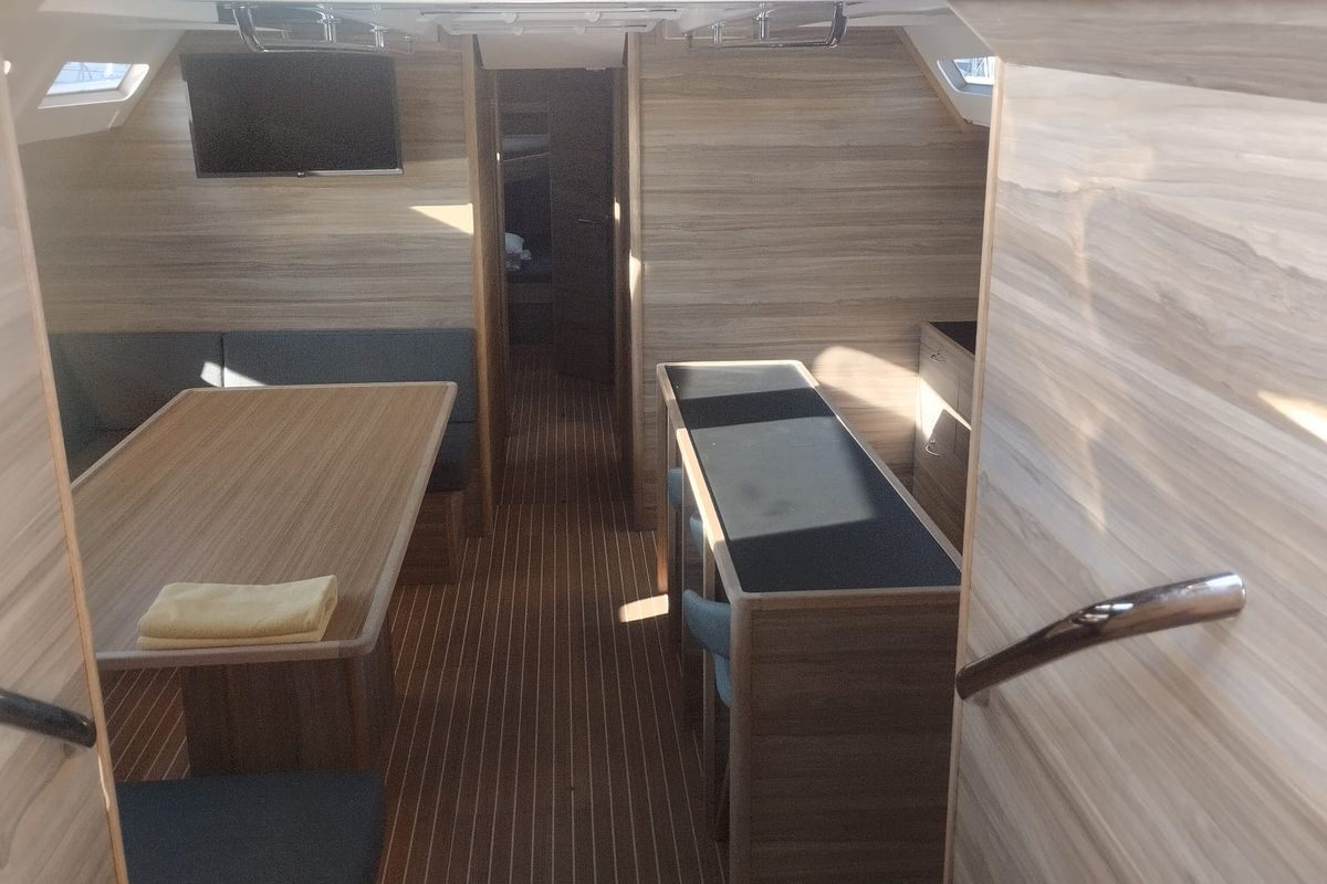 Salon of Extraordinarius, a D&D Kufner 54 Exclusive sailboat at Grad Trogir, Croatia