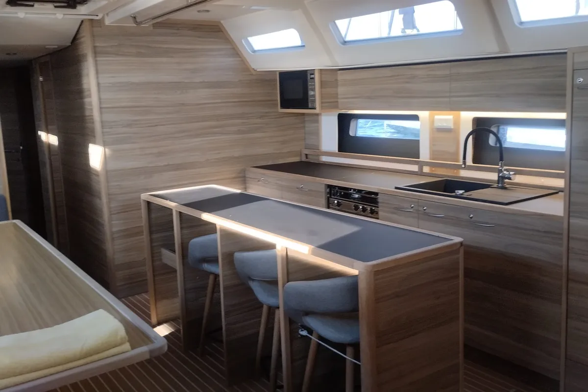 Galley of Extraordinarius, a D&D Kufner 54 Exclusive sailboat at Grad Trogir, Croatia