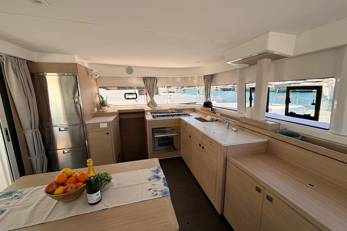 Happiness, a Lagoon 43 catamaran at Seget Donji, Croatia