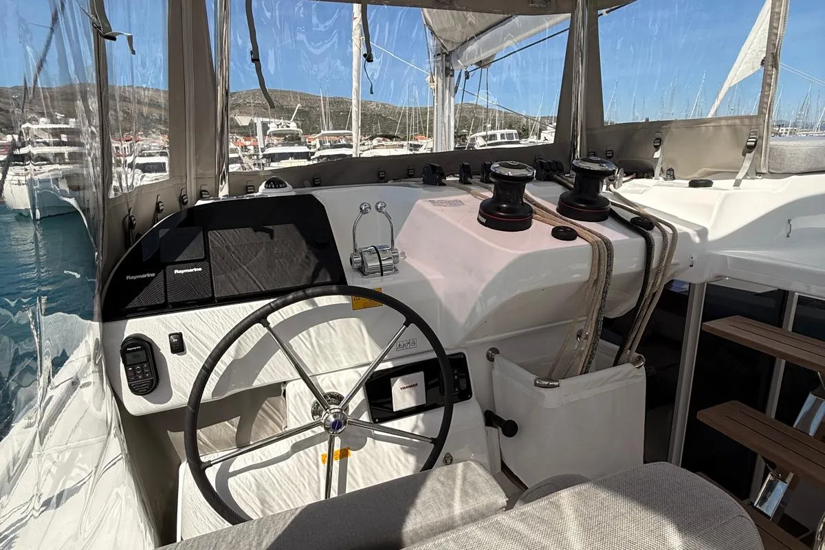 Happiness, a Lagoon 43 catamaran at Seget Donji, Croatia