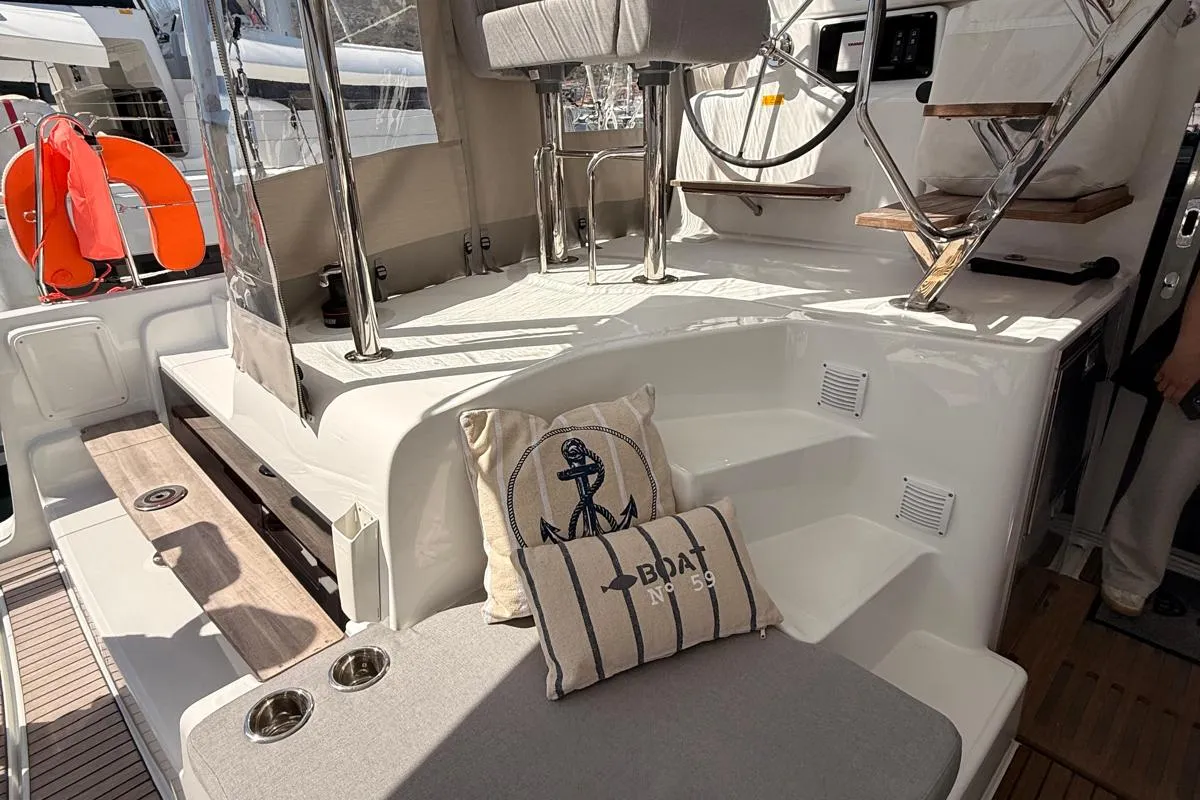 Happiness, a Lagoon 43 catamaran at Seget Donji, Croatia