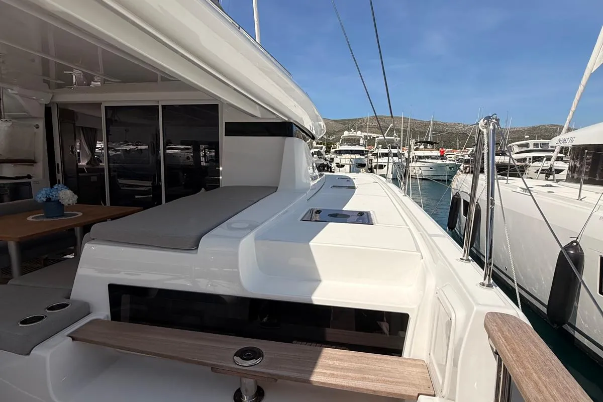 Happiness, a Lagoon 43 catamaran at Seget Donji, Croatia