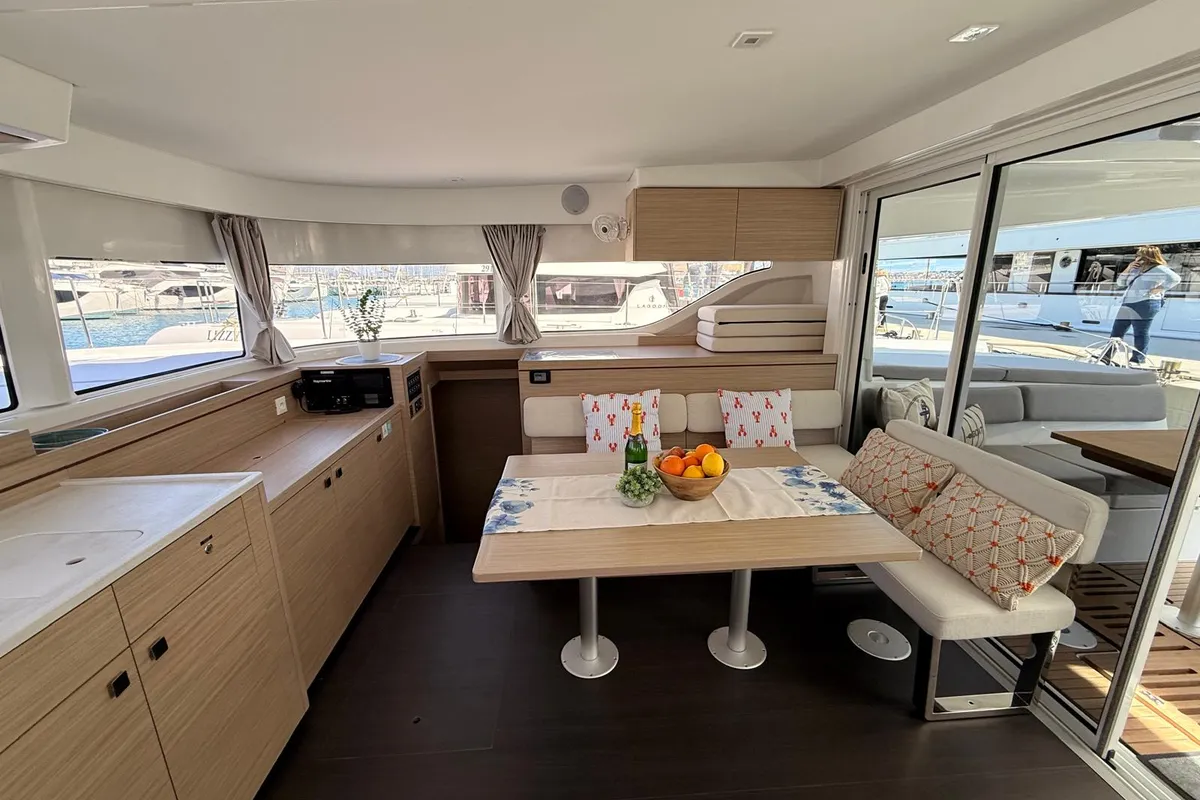 Happiness, a Lagoon 43 catamaran at Seget Donji, Croatia