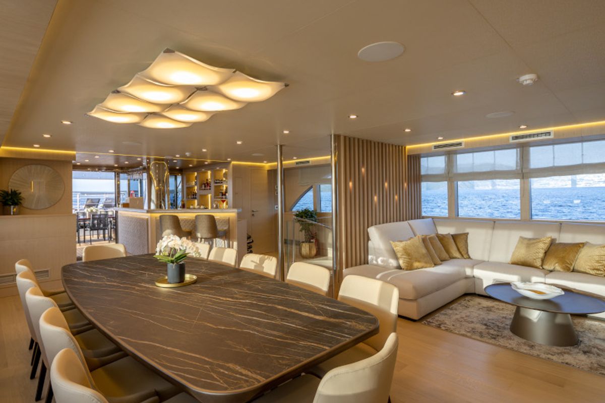 Salon of Love Story, a Gulet Motoryacht sailboat at Split, Croatia