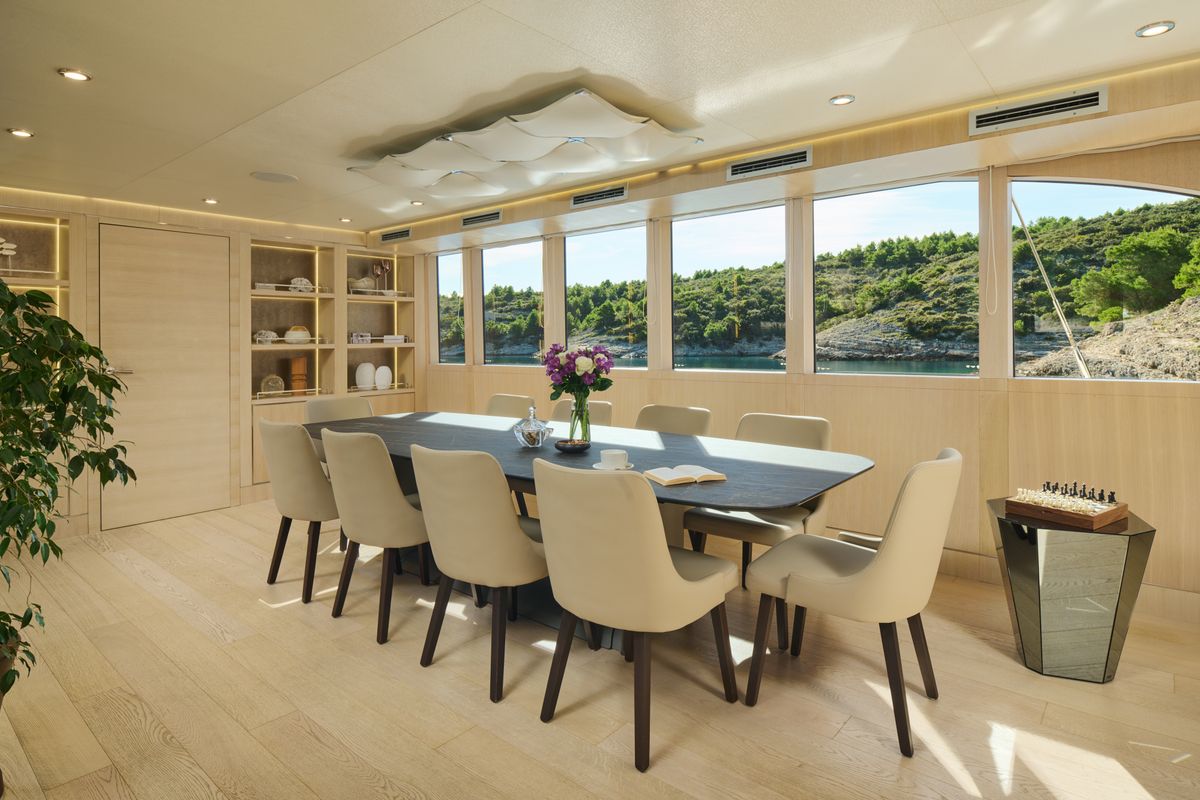 Salon of Love Story, a Gulet Motoryacht sailboat at Split, Croatia