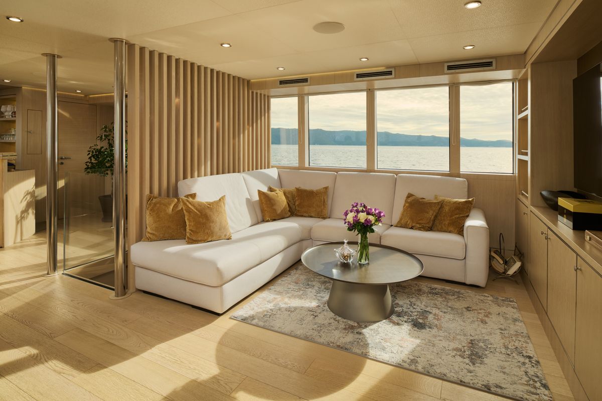 Salon of Love Story, a Gulet Motoryacht sailboat at Split, Croatia