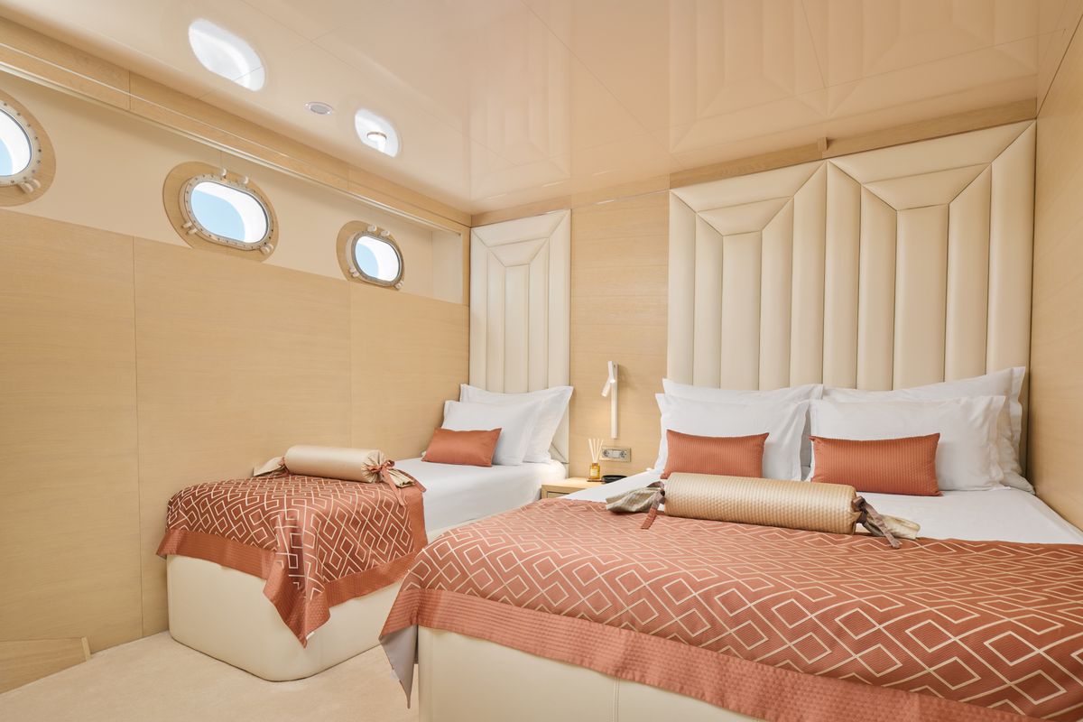 Cabin on Love Story, a Gulet Motoryacht sailboat at Split, Croatia