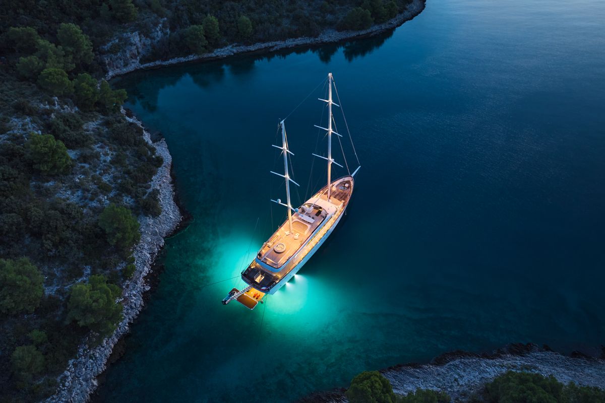 Exterior view of Love Story, a Gulet Motoryacht sailboat at Split, Croatia