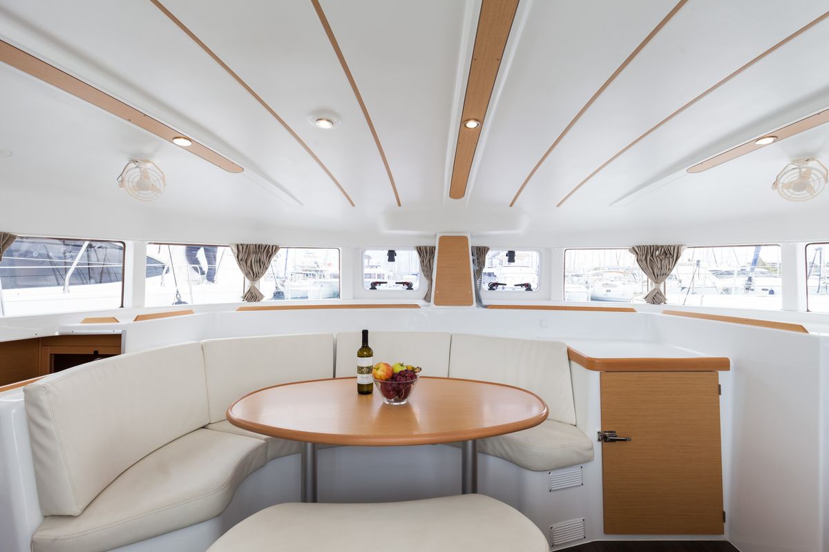 Salon of Vienna, a Lagoon 380 S2 catamaran at Preveza, Greece