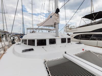 Deck of Vienna, a Lagoon 380 S2 catamaran at Preveza, Greece