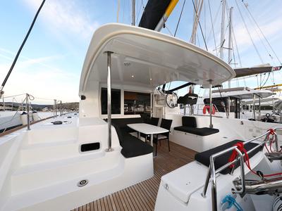 Deck of Venus, a Lagoon 40 catamaran at Grad Biograd na Moru, Croatia