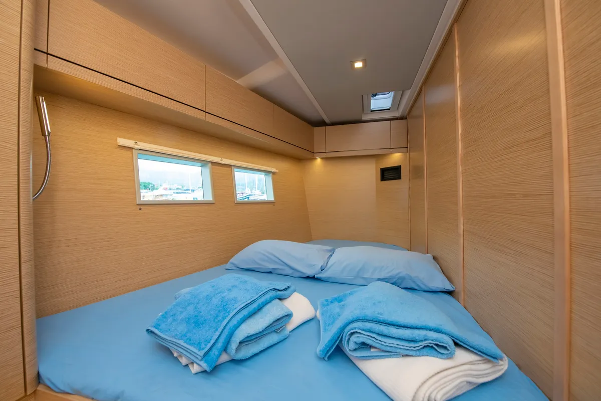 Cabin on Playa, a Hanse Yachts Hanse 548 sailboat at Fethiye, Turkey