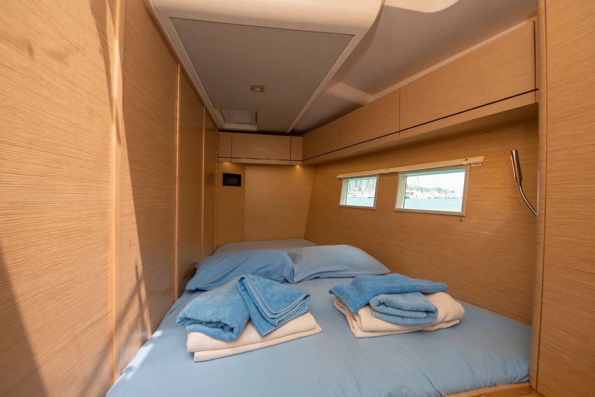 Cabin on Playa, a Hanse Yachts Hanse 548 sailboat at Fethiye, Turkey