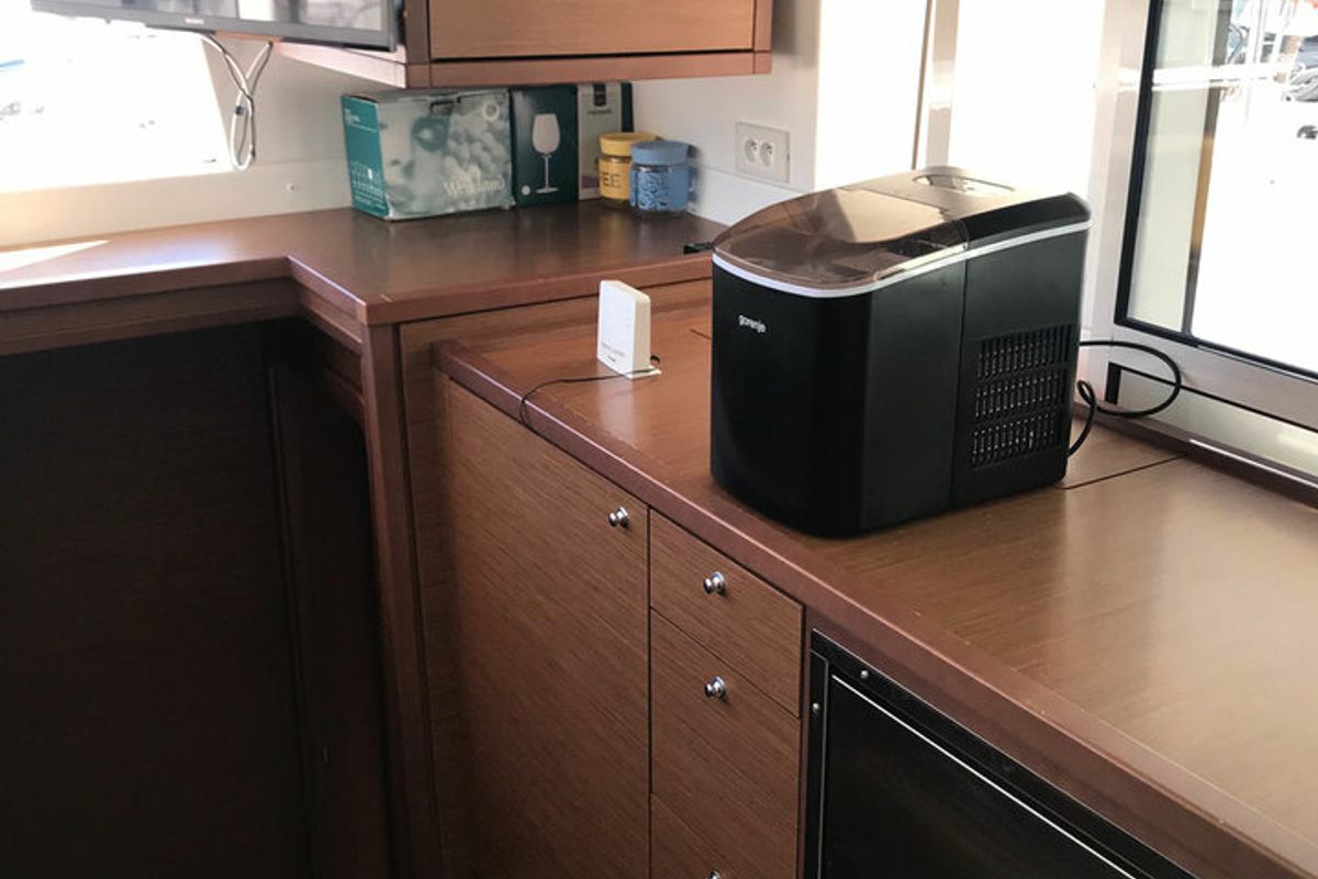 Galley of Adriatic Cheetah, a Lagoon 450 F catamaran at Grad Kaštela, Croatia
