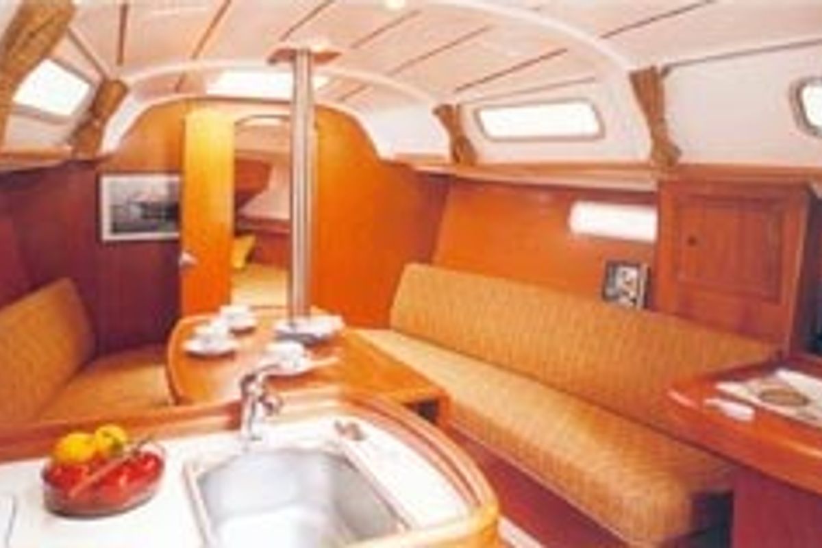 Galley of Sunsail 31 Classic, a Beneteau Oceanis 311 sailboat at Procida, Italy