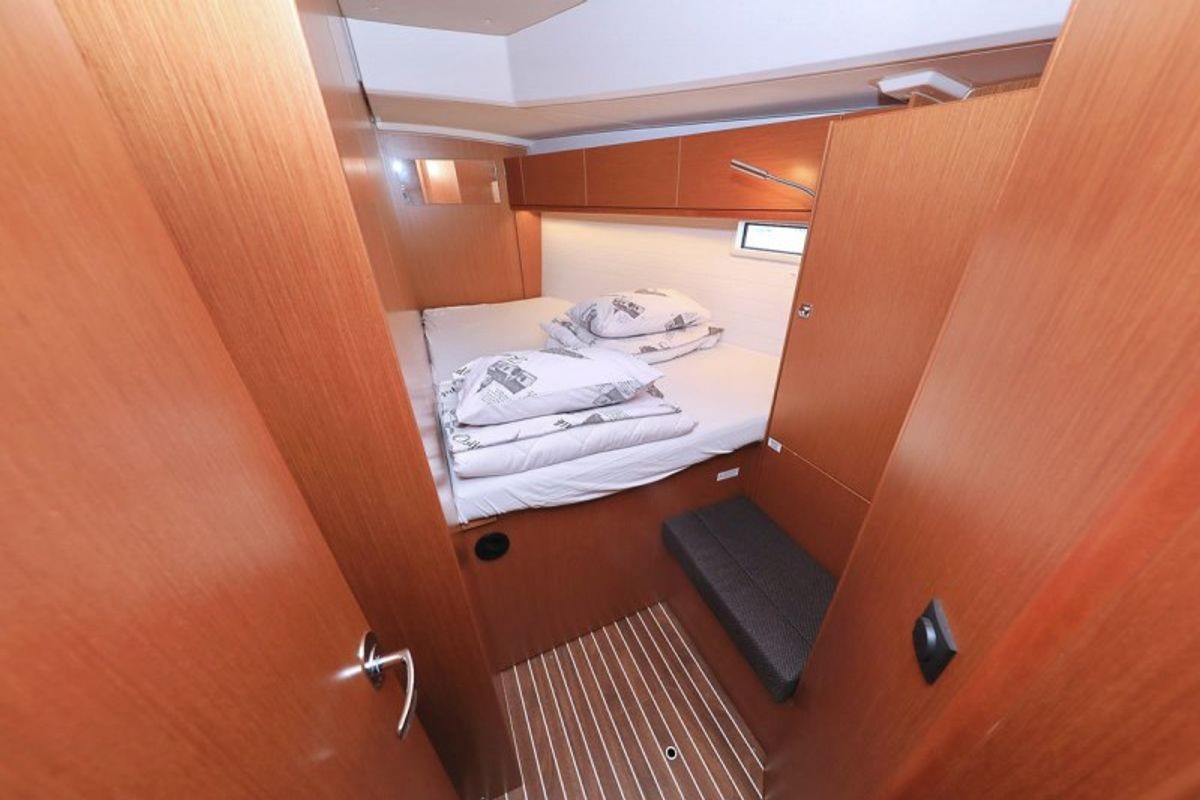 Cabin on Angel, a Bavaria Cruiser 46 sailboat at Grad Biograd na Moru, Croatia