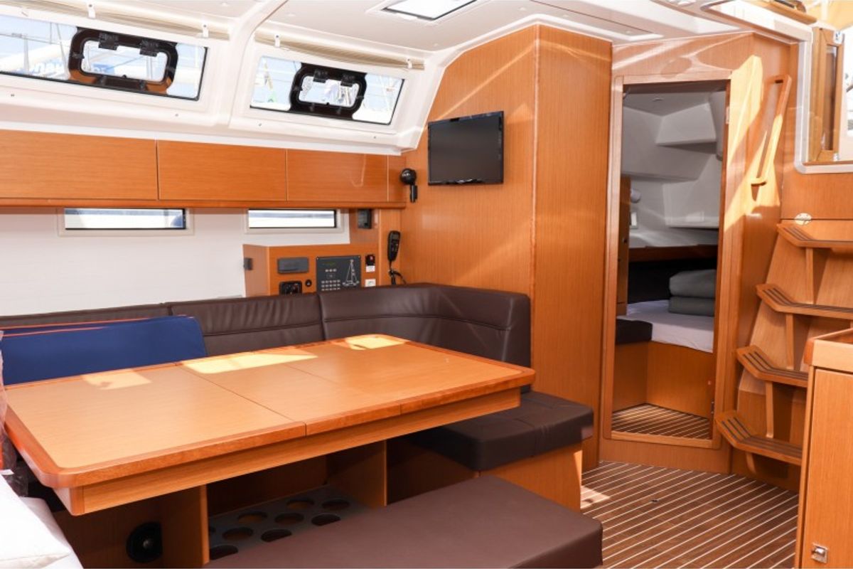 Salon of Angel, a Bavaria Cruiser 46 sailboat at Grad Biograd na Moru, Croatia