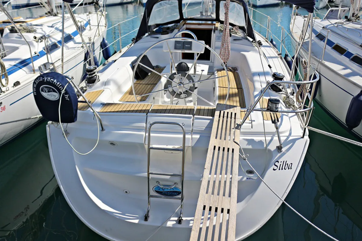 Cockpit of Silba, a SAS - Vektor Vektor 36 sailboat at Grad Biograd na Moru, Croatia