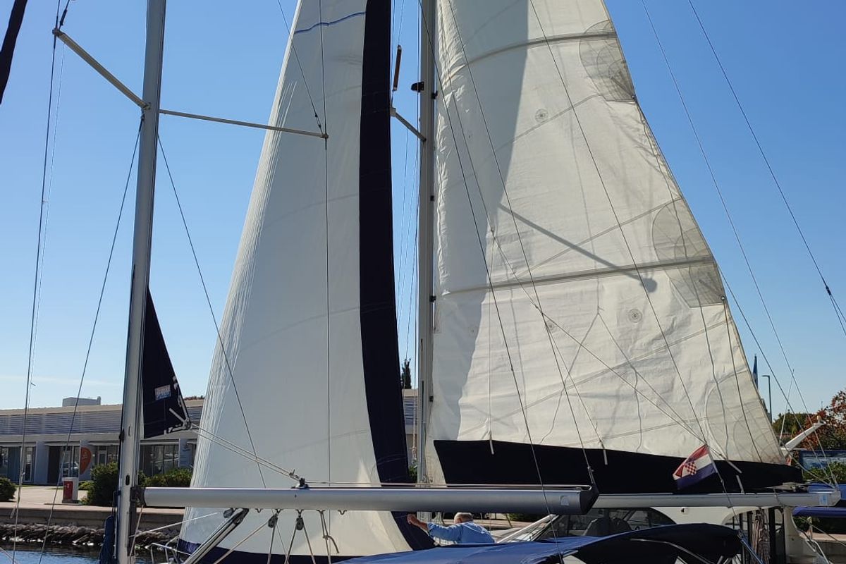 Exterior view of Silba, a SAS - Vektor Vektor 36 sailboat at Grad Biograd na Moru, Croatia
