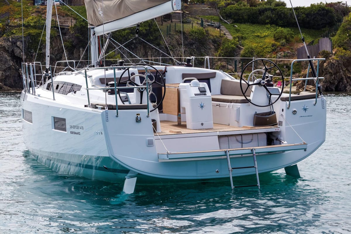 Evelyne, a Jeanneau Sun Odyssey 410 sailboat at Pirovac, Croatia