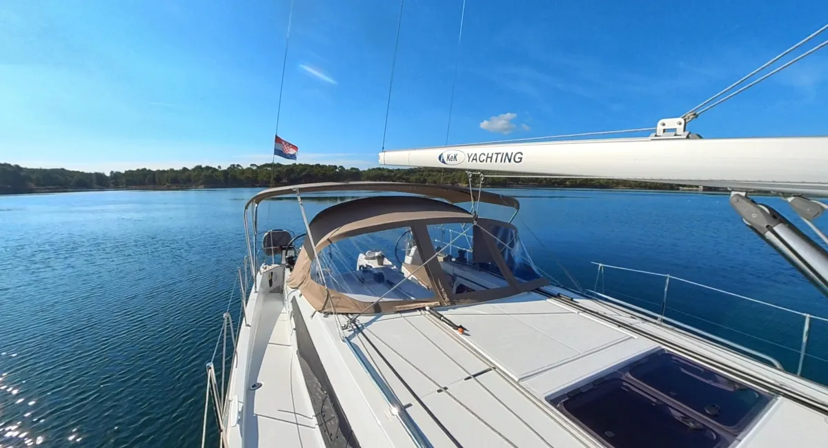 Evelyne, a Jeanneau Sun Odyssey 410 sailboat at Pirovac, Croatia