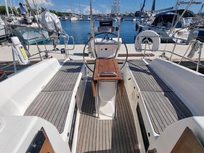 Cockpit of Eleven, a Bavaria 36 Cruiser sailboat at Izola / Isola, Slovenia