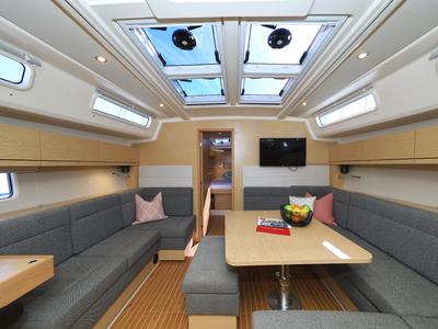 Salon of Whatever, a Hanse Yachts Hanse 458 sailboat at Grad Kaštela, Croatia