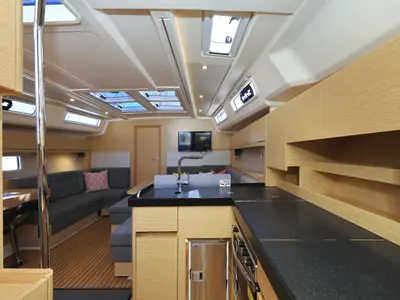 Galley of Whatever, a Hanse Yachts Hanse 458 sailboat at Grad Kaštela, Croatia