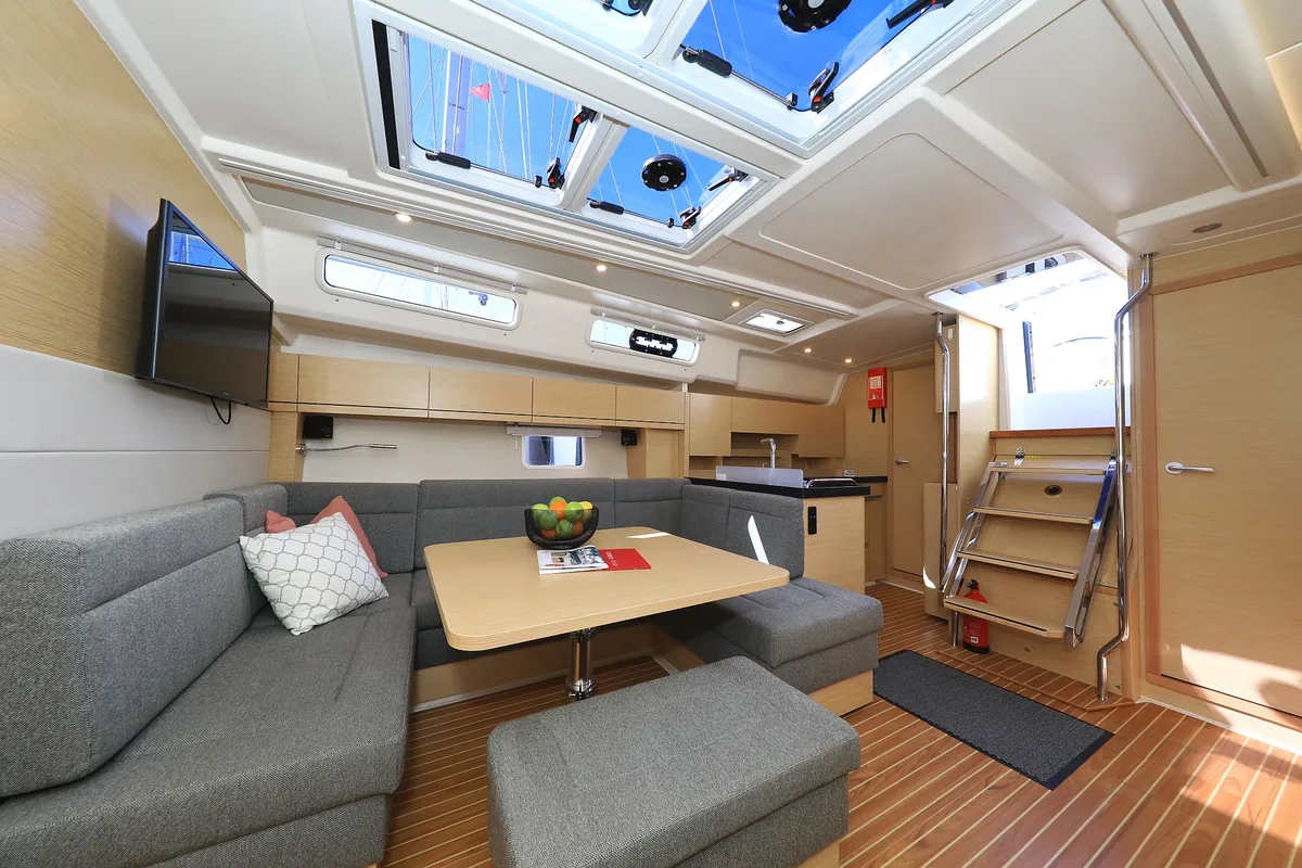 Salon of Whatever, a Hanse Yachts Hanse 458 sailboat at Grad Kaštela, Croatia