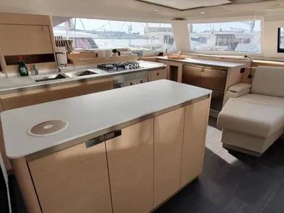 Galley of Princess, a Fountaine Pajot Aura 51 catamaran at Seget Donji, Croatia