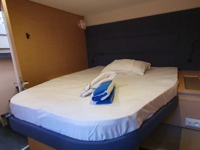 Cabin on Princess, a Fountaine Pajot Aura 51 catamaran at Seget Donji, Croatia