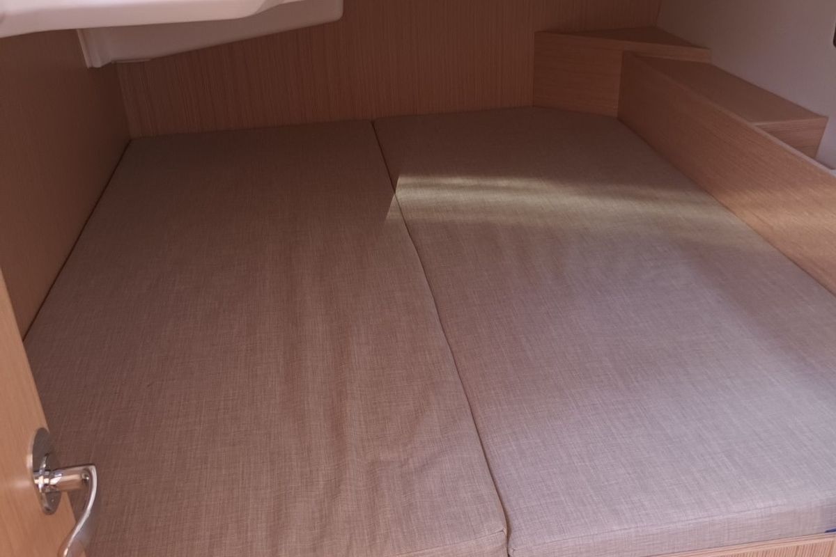 Cabin on NEW Gioia, a Bavaria C42 sailboat at Vibo Valentia, Italy
