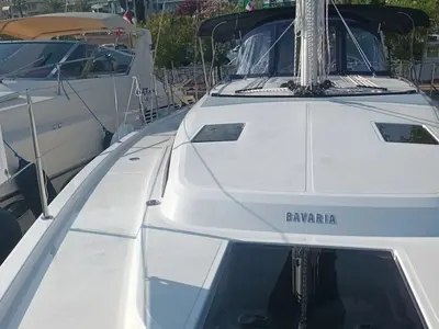 Deck of NEW Gioia, a Bavaria C42 sailboat at Vibo Valentia, Italy