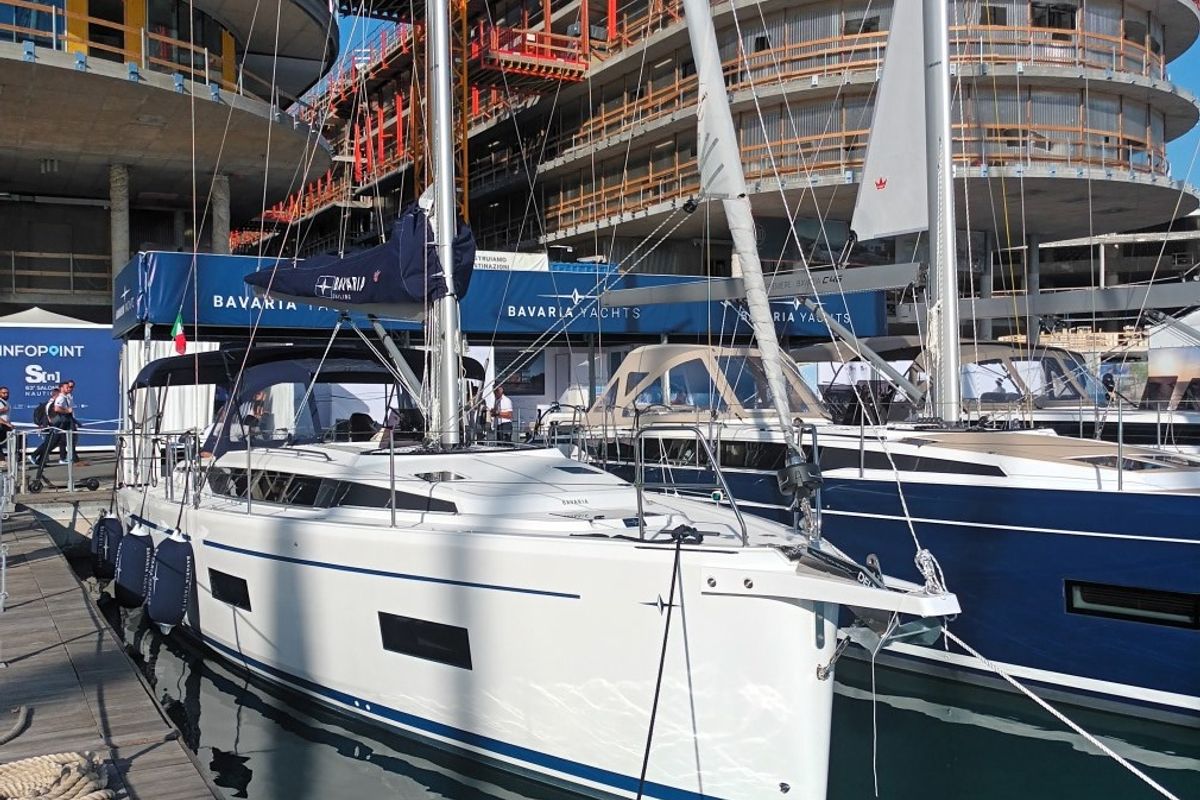 Exterior view of NEW Gioia, a Bavaria C42 sailboat at Vibo Valentia, Italy