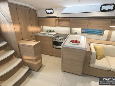 Galley of Fox One, a Beneteau Oceanis 47 sailboat at Općina Rogoznica, Croatia