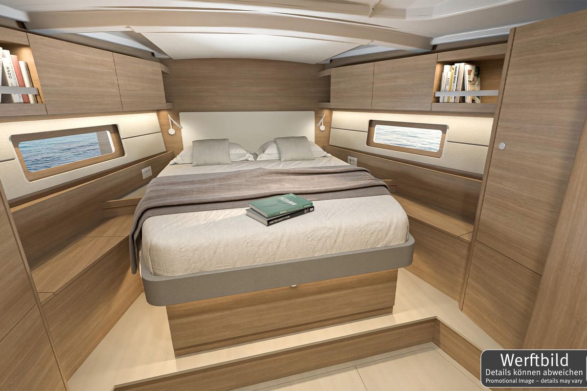 Cabin on Fox One, a Beneteau Oceanis 47 sailboat at Općina Rogoznica, Croatia