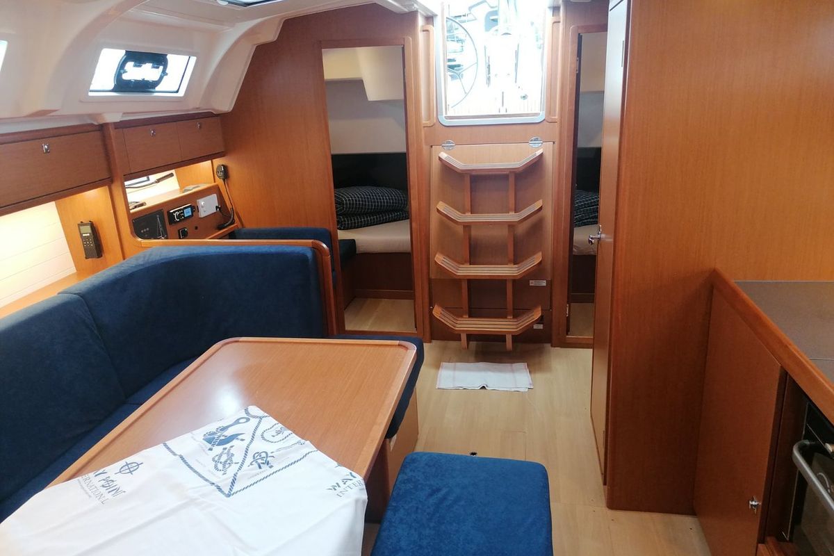 Salon of Virginia, a Bavaria Cruiser 41 sailboat at Grad Pula, Croatia