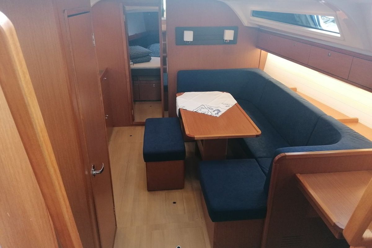 Salon of Virginia, a Bavaria Cruiser 41 sailboat at Grad Pula, Croatia