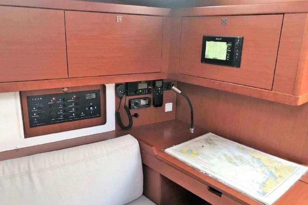 Pomerol, a Beneteau Oceanis 45 sailboat at Seget Donji, Croatia
