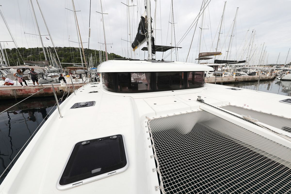 Deck of Air Wave, a Lagoon 42 catamaran at Općina Rogoznica, Croatia