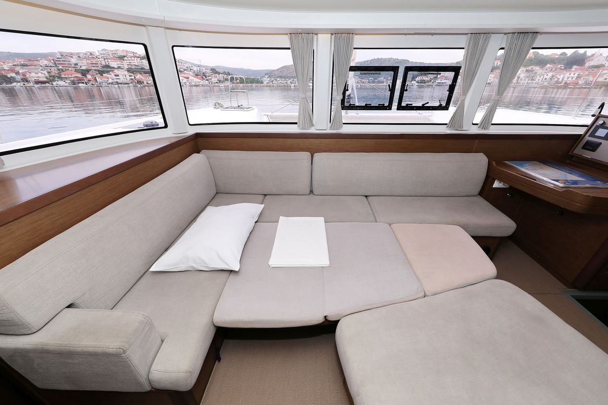 Salon of Air Wave, a Lagoon 42 catamaran at Općina Rogoznica, Croatia