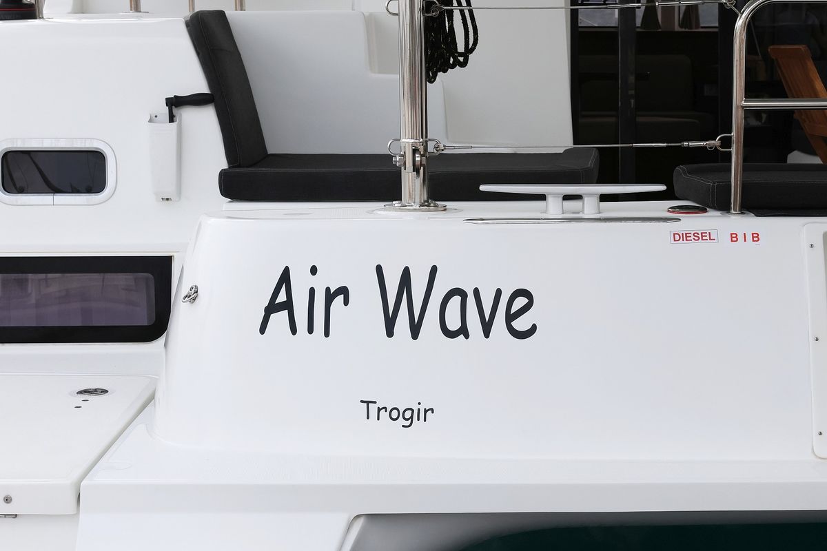 Air Wave, a Lagoon 42 catamaran at Općina Rogoznica, Croatia