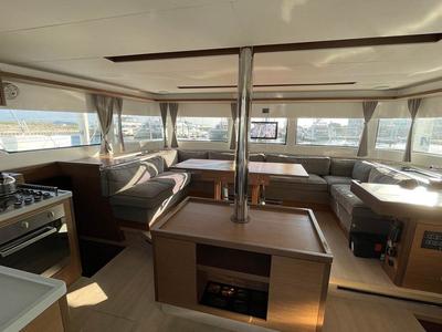 Salon of Pura Vida, a Lagoon 450 catamaran at Ribishi, Saint Vincent and the Grenadines