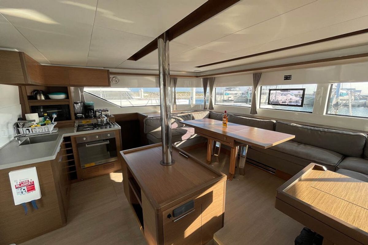 Galley of Pura Vida, a Lagoon 450 catamaran at Ribishi, Saint Vincent and the Grenadines